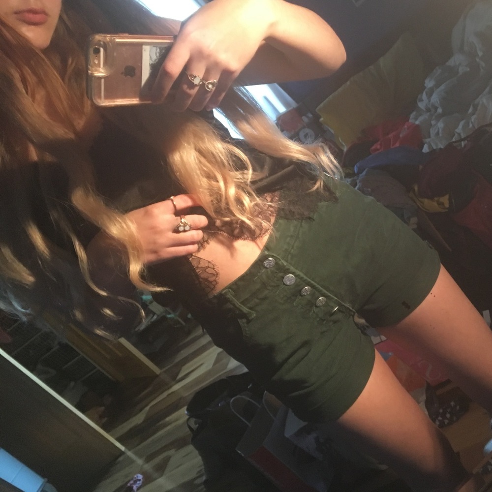 Green Bongo high waisted shorts